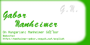 gabor manheimer business card